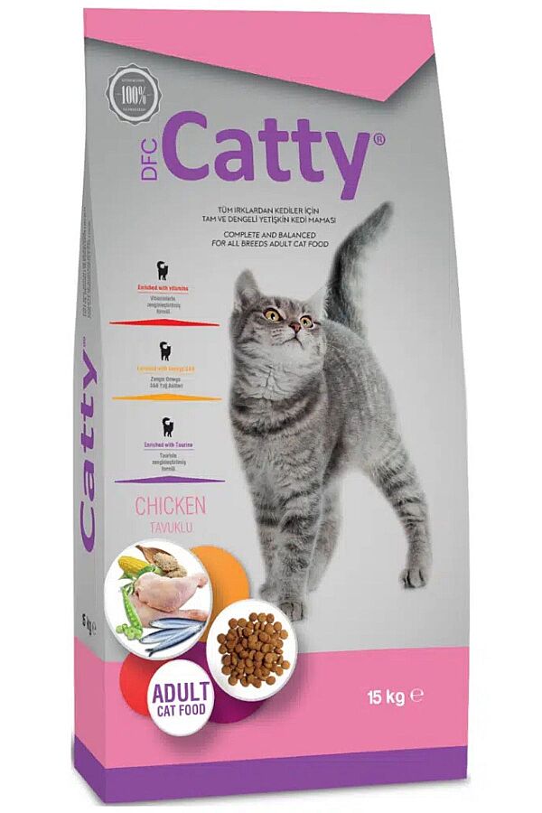 Catty Tavuklu Yetişkin Kedi Maması 15kg - 1