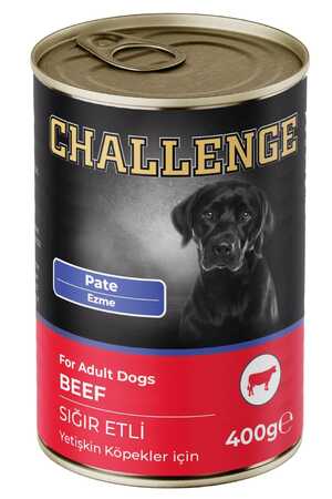CHALLENGE - Challenge Pate Sığır Etli Yetişkin Köpek Konservesi 400gr