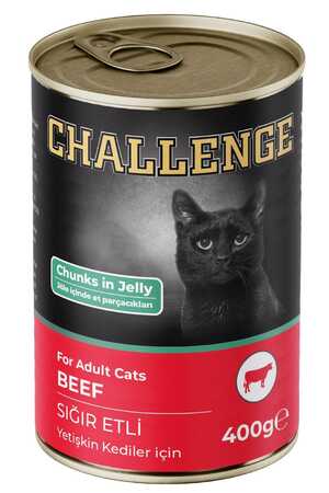 CHALLENGE - Challenge Sığır Etli Yetişkin Kedi Konservesi 400gr