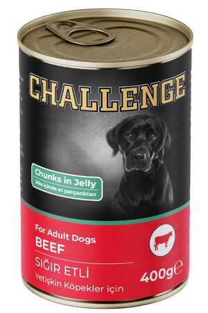 CHALLENGE - Challenge Sığır Etli Yetişkin Köpek Konservesi 400gr