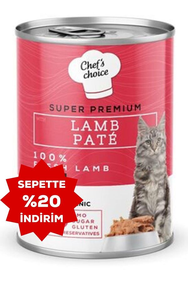 Chefs Choice Kuzu Etli Yetişkin Kedi Konservesi 400gr