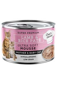 CHEFS CHOICE - Chefs Choice Mother & Baby Cat Soft Mousse Anne ve Yavru Kedi Konservesi 200gr CHEFS CHOICE - Chefs Choice Mother & Baby Cat Soft Mousse Anne ve Yavru Kedi Konservesi 200gr