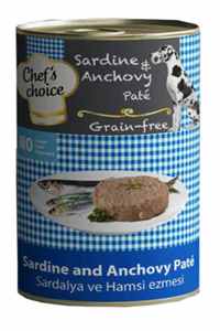 CHEFS CHOICE - Chefs Choice Tahılsız Sardalya ve Hamsili Yetişkin Köpek Konservesi 400gr CHEFS CHOICE - Chefs Choice Tahılsız Sardalya ve Hamsili Yetişkin Köpek Konservesi 400gr