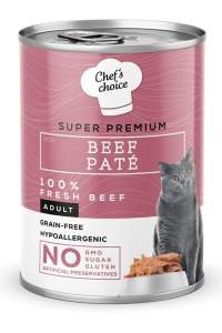 CHEFS CHOICE - Chefs Choice Sığır Etli Yetişkin Kedi Konservesi 400gr CHEFS CHOICE - Chefs Choice Sığır Etli Yetişkin Kedi Konservesi 400gr