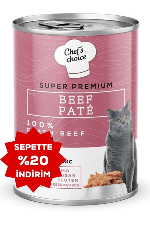 Chefs Choice Sığır Etli Yetişkin Kedi Konservesi 400gr