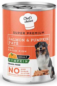 Chefs Choice Somon Balıklı ve Balkabaklı Kıyılmış Yetişkin Köpek Konservesi 400gr - Thumbnail