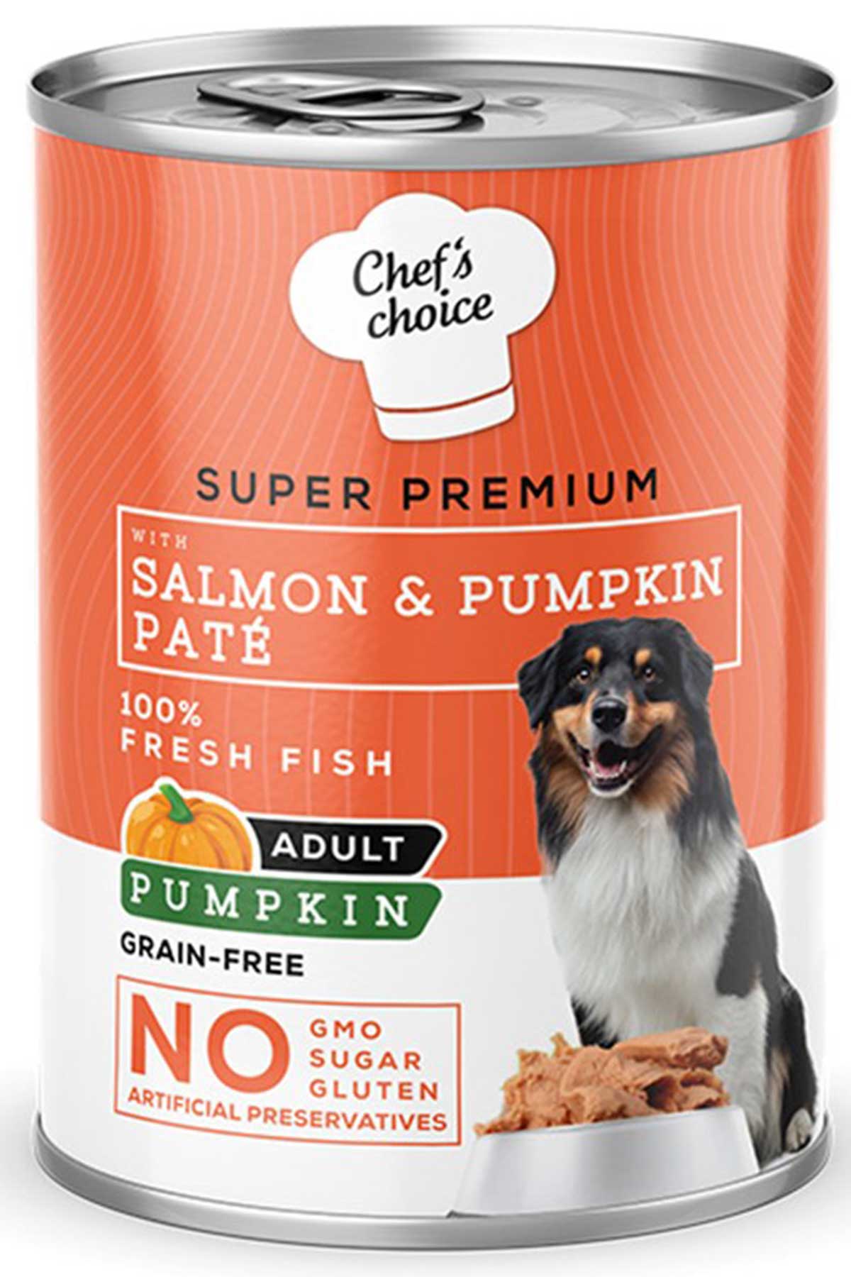Chefs Choice Somon Balıklı ve Balkabaklı Kıyılmış Yetişkin Köpek Konservesi 400gr