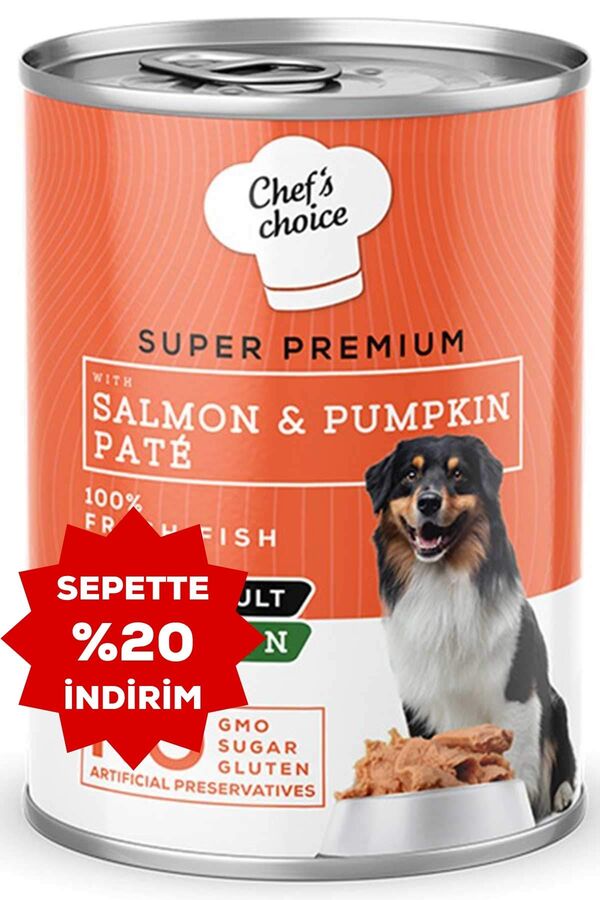 Chefs Choice Somon Balıklı ve Balkabaklı Kıyılmış Yetişkin Köpek Konservesi 400gr