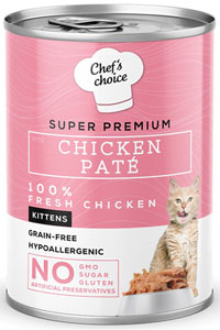 Chefs Choice Tavuklu Tahılsız Ezme Yavru Kedi Konservesi 400gr - Thumbnail