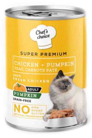CHEFS CHOICE - Chefs Choice Tavuklu ve Bal Kabaklı Tahılsız Ezme Yetişkin Kedi Konservesi 400gr CHEFS CHOICE - Chefs Choice Tavuklu ve Bal Kabaklı Tahılsız Ezme Yetişkin Kedi Konservesi 400gr