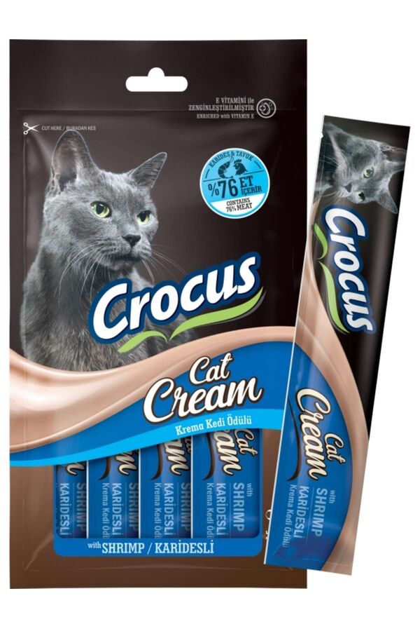 Crocus Karidesli Kedi Krema Kedi Ödülü 4x15gr