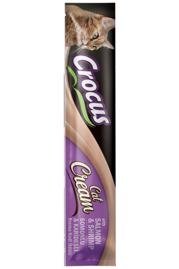 Crocus Somonlu ve Karidesli Kedi Kreması 15gr