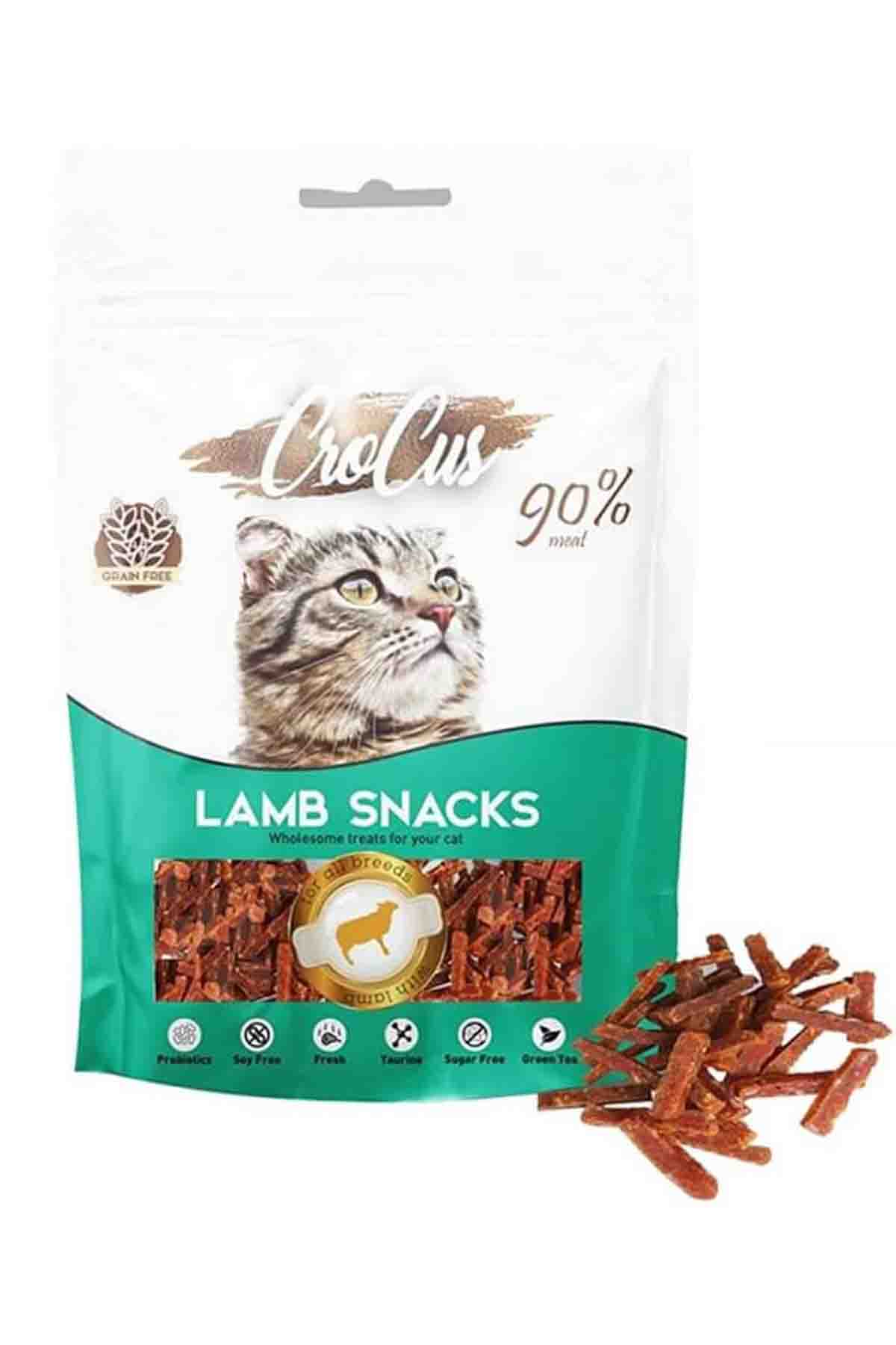 Crocus Snack Kuzulu Tahılsız Kedi Ödülü 80gr Crocus Snack Kuzulu Tahılsız Kedi Ödülü 80gr