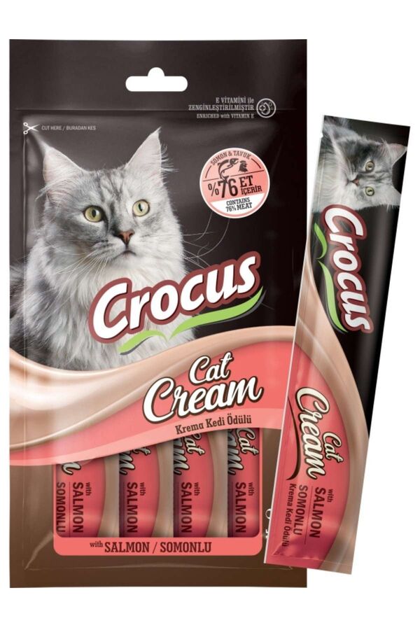 Crocus Somonlu Kedi Krema Kedi Ödülü 4x15gr