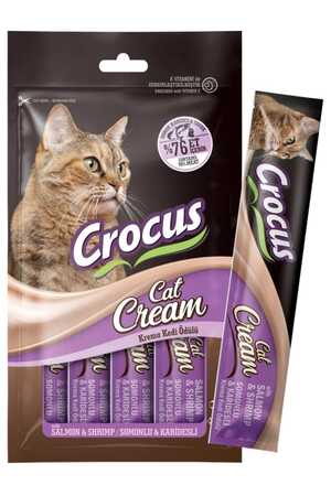 CROCUS - Crocus Somonlu ve Karidesli Krema Kedi Ödülü 4x15gr 