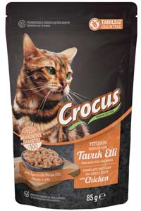 CROCUS - Crocus Tahılsız Kedi Tavuklu Pouch Jöleli Yaş Mama 85gr CROCUS - Crocus Tahılsız Kedi Tavuklu Pouch Jöleli Yaş Mama 85gr