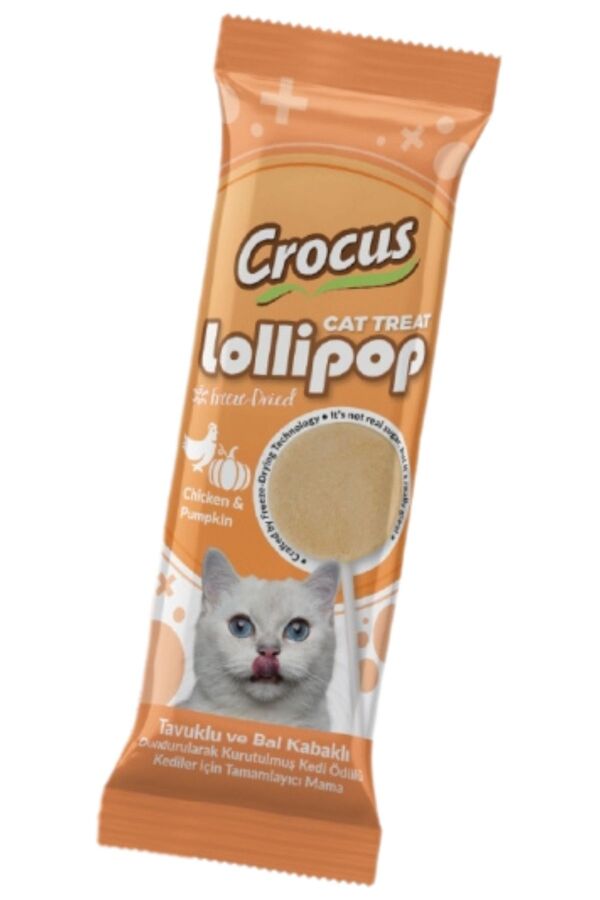 Crocus Tavuklu ve Balkabaklı Kedi Lolipopu