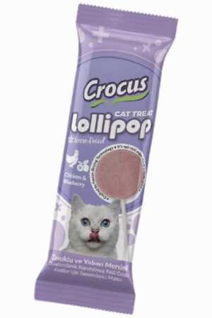 CROCUS - Crocus Tavuklu ve Yaban Mersinli Kedi Lolipopu