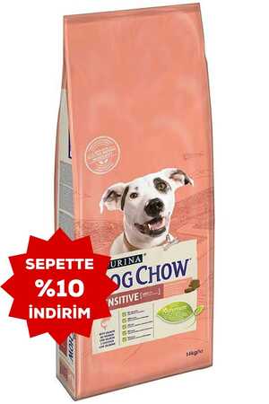 Dog Chow Hassas Köpekler için Somonlu Yetişkin Köpek Maması 14kg - Thumbnail
