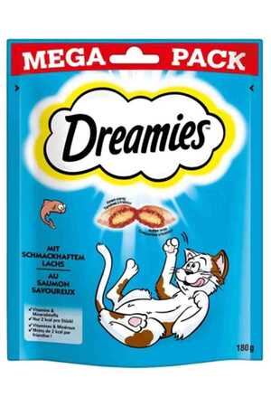 WHISKAS - Dreamies Mega Pack İç Dolgulu Somonlu Kedi Ödül Bisküvisi 180gr