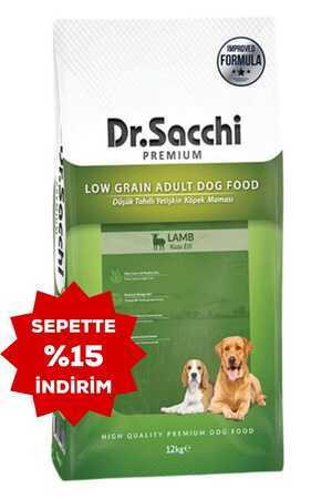 Dr.Sacchi Düşük Tahıllı Kuzu Etli Yetişkin Köpek Maması 12kg - Thumbnail
