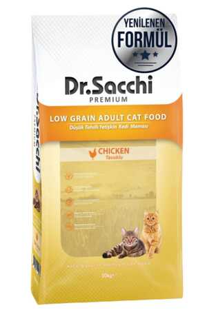 DR.SACCHI - Dr.Sacchi Düşük Tahıllı Tavuklu Yetişkin Kedi Maması 10kg