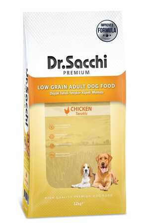 DR.SACCHI - Dr.Sacchi Düşük Tahıllı Tavuklu Yetişkin Köpek Maması 12kg