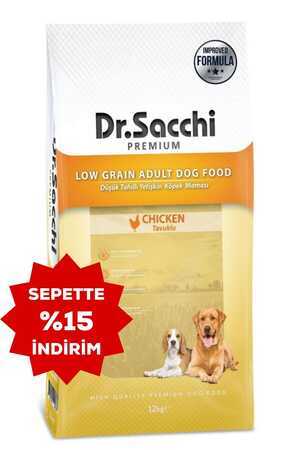 Dr.Sacchi Düşük Tahıllı Tavuklu Yetişkin Köpek Maması 12kg - Thumbnail