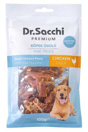 DR.SACCHI - Dr.Sacchi Premium Küçük Tavuk Parçacıklı Tahılsız Köpek Ödülü 100gr