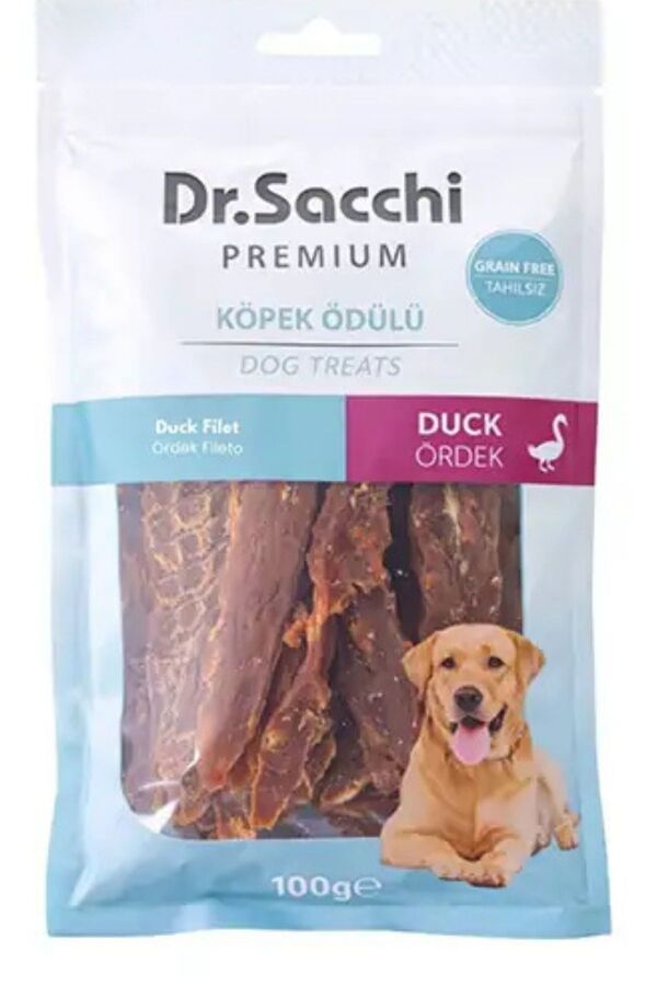 Dr.Sacchi Premium Ördekli Fileto Tahılsız Köpek Ödülü 100gr