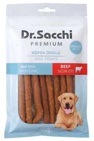 DR.SACCHI - Dr.Sacchi Premium Sığır Etli Çubuk Tahılsız Köpek Ödülü 5'' 10'lu 100gr