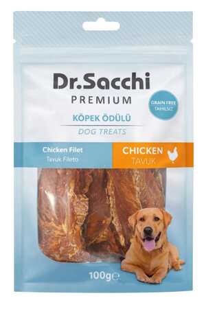 DR.SACCHI - Dr.Sacchi Premium Tavuk Fileto Tahılsız Köpek Ödülü 100gr