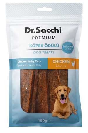 DR.SACCHI - Dr.Sacchi Premium Tavuk Kuru Kesim Jerky Tahılsız Köpek Ödülü 100gr