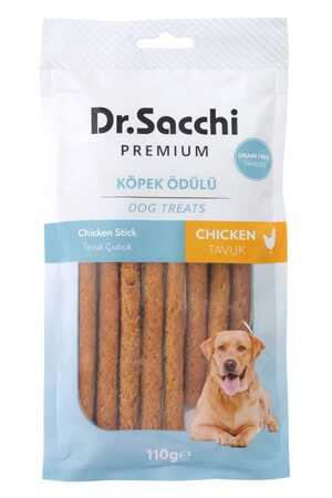DR.SACCHI - Dr.Sacchi Premium Tavuklu Çubuk Tahılsız Köpek Ödülü 5'' 10'lu 110gr