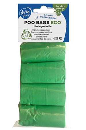 DUVO+ - Duvo Biyobozunur Köpek Dışkı Toplama Poşeti Yeşil 4x20 Adet