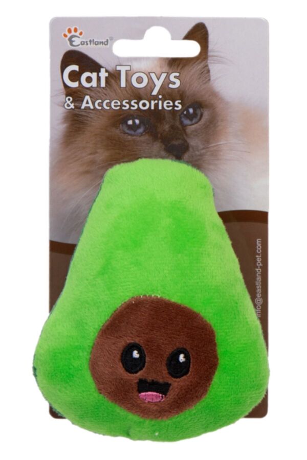 Eastland Kedi Otlu Hışırtılı Peluş Avakado Kedi Oyuncağı 11.5cm