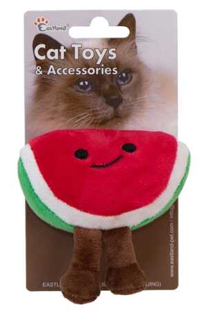 EASTLAND - Eastland Kedi Otlu Hışırtılı Peluş Karpuz Kedi Oyuncağı 8.5cm
