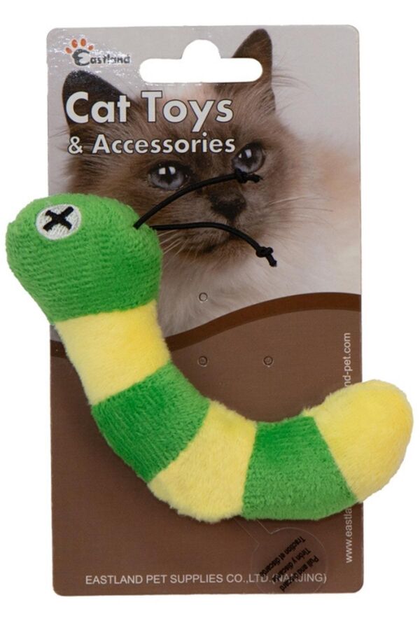 Eastland Kedi Otlu Peluş Dijital Sesli Tırtıl 13cm