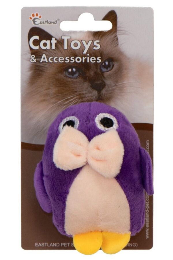 Eastland Kedi Otlu Peluş Penguen Kedi Oyuncağı 10cm