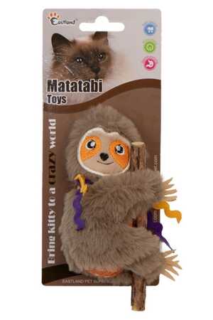 Eastland Kedi Otlu Peluş Tembel Hayvan Kedi Oyuncağı 8.5cm