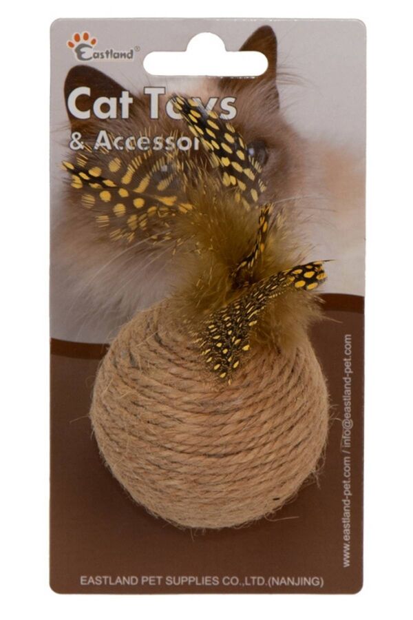 Eastland Hasır Tüylü Çıngıraklı Top 6cm