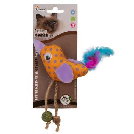 EASTLAND - Eastland Matatabi ve Kedi Otlu Peluş Kuş 12cm