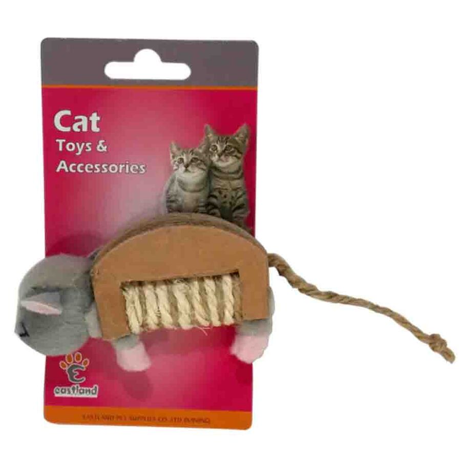 Eastland Peluş Hışırtılı Fare Kedi Oyuncağı 10x6cm