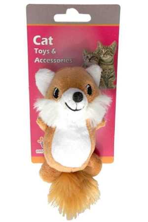 EvineMama - Eastland Peluş Hışırtılı Tilki Kedi Oyuncağı 9,5x5cm