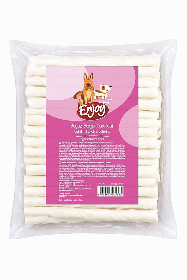 Enjoy Beyaz Burgu Çubuk 7gr (100 Adet) - 1