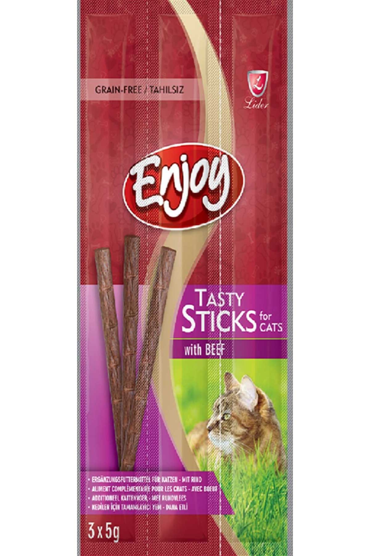 Enjoy Biftekli Kedi Ödül Çubuğu 3x5gr Enjoy Biftekli Kedi Ödül Çubuğu 3x5gr