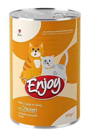 Enjoy Sos İçinde Tavuklu Yetişkin Kedi Konservesi 400gr