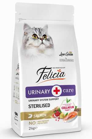 FELICIA - Felicia Düşük Tahıllı Hipoalerjenik Somonlu Kısırlaştırılmış Kedi Maması 2kg