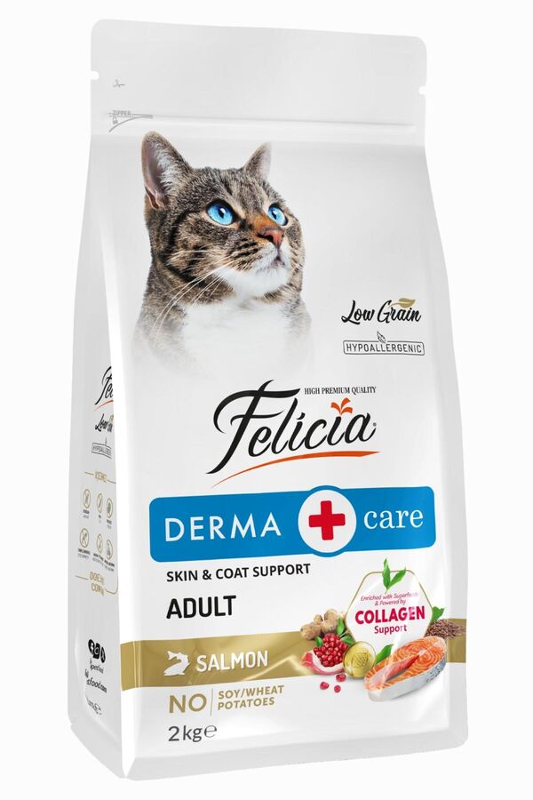 Felicia Düşük Tahıllı Hipoalerjenik Somonlu Yetişkin Kedi Maması 2kg