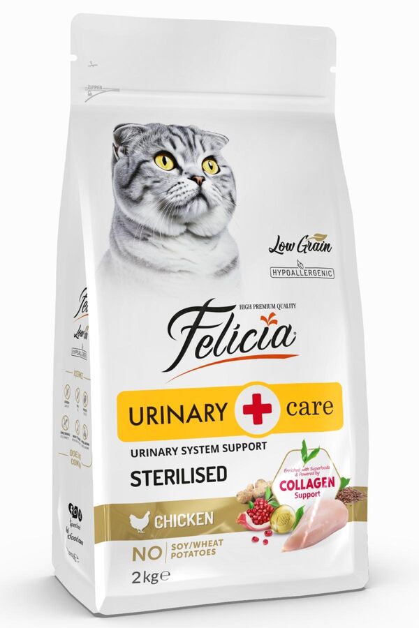 Felicia Düşük Tahıllı Hipoalerjenik Tavuklu Kısırlaştırılmış Kedi Maması 2kg